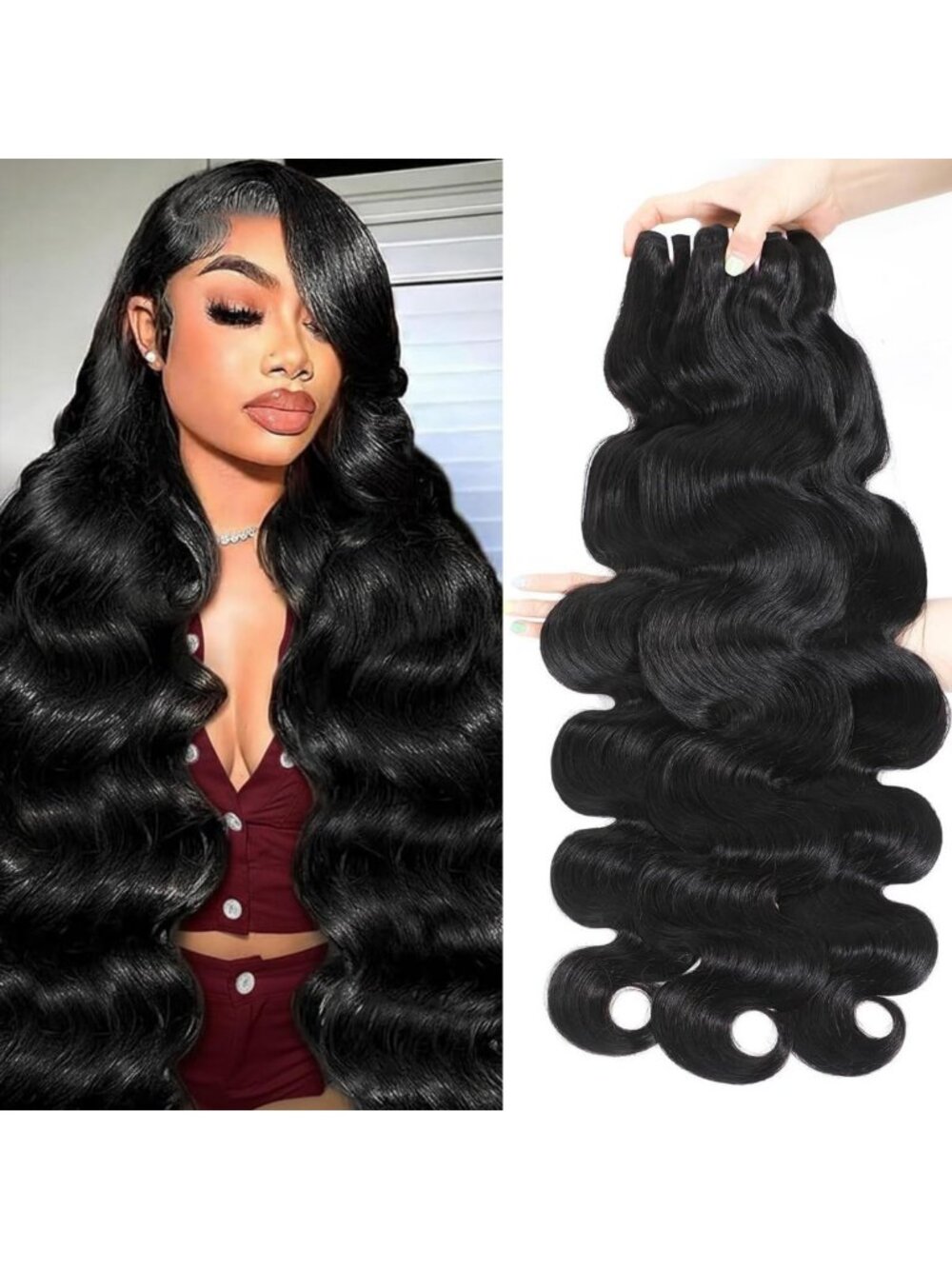 12A Body Wave Human Hair Bundles - 20 Inch Brazilian Virgin Hair Extensions